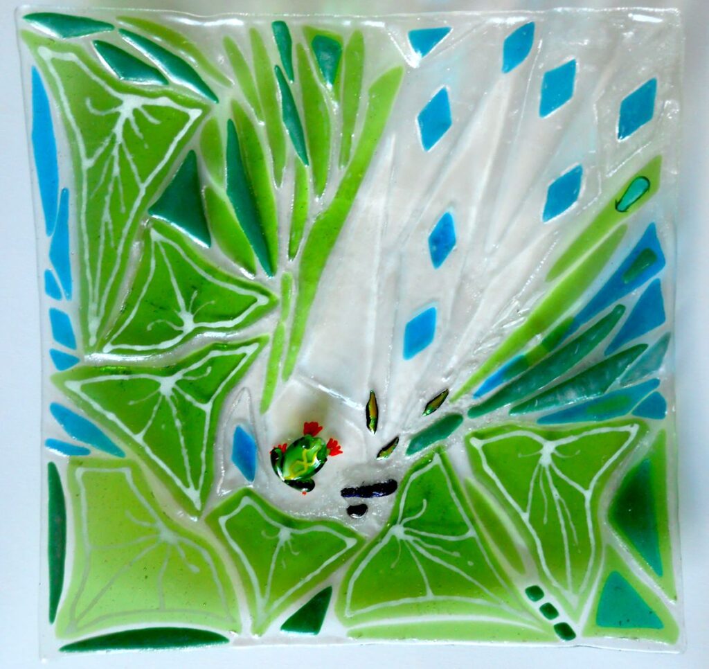 Glasfad str. 40* 40 cm - natur med frø