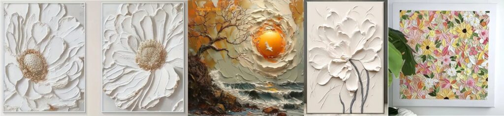 Teksturet kunst, textured art, 3-D kunst, polterabend, workshop, kreativt kursus, teambuilding, kunst kursus,